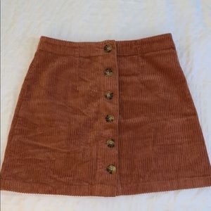 orange corduroy Forever 21 skirt